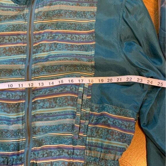 Vintage 100% silk Stunt Sport Track suit dead stock 90s woman’s medium - Picture 12 of 16